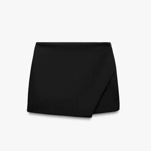 Zara Asymmetric Skort in Black XS NWT